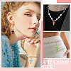 130Pcs 13 Colors Acrylic Cross Pendants PALLOY-YW031-6