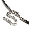 Waxed Cord Necklaces NJEW-P310-09P-4