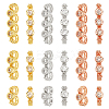 18Pcs 3 Styles 3 Colors Rack Plating Brass Pave Clear Cubic Zirconia Spacer Bars KK-GO0002-12-1