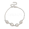 Rack Plating Egg Brass Link Bracelets for Women BJEW-B106-18P-1