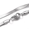 304 Stainless Steel Snake Chain Necklaces NJEW-F195-01B-P-1