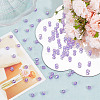 800Pcs UV Plating Transparent Acrylic Beads PACR-GO0001-01-4