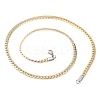 304 Stainless Steel Twist Chain Necklaces for Women NJEW-G140-08B-GP-1