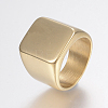 304 Stainless Steel Signet Band Rings for Men RJEW-G091-16-17mm-G-1