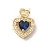 Rack Plating Brass Cubic Zirconia Pendants KK-Z056-14G-01-1