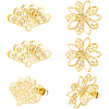 6 Pairs 2 Style Brass Stud Earring Findings KK-BBC0012-14-1