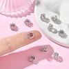 SHEGRACE Brass Micro Pave Clear Cubic Zirconia European Beads XGRQ4G919-685P-4