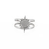201 Stainless Steel Open Cuff Finger Ring Enamel Settings LS-X-STAS-S119-159A-P-1