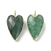 Natural Green Strawberry Quartz Pendants G-G012-12G-05-2