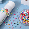 500Pcs Rubberized Style Imitated Silicone Acrylic Beads OACR-SP0001-33A-4