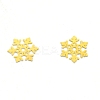 Brass Christmas Snowflake Cabochons MRMJ-WH0075-02G-2
