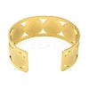 304 Stainless Steel Wide Hollow Saint Benedict Medal Open Cuff Bangles BJEW-S154-01G-3