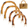 4Pcs 2 Styles Arch Plastic Imitation Bamboo Shank Bag Handles DIY-PH0022-35-1