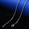 304 Stainless Steel Cable Chain Necklace NJEW-S420-008A-P-4