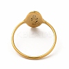 304 Stainless Steel Yoga Theme Finger Ring for Women RJEW-K239-16G-2