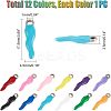 12Pcs 12 Colors Ion Plating(IP) 304 Stainless Steel Pendants STAS-UN0032-93-5