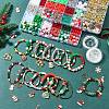 DIY Christmas Themed Acrylic & Glass Seed & Polymer Clay Beads Bracelet Kits DIY-FS0007-95-8