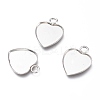 Non-Tarnish 304 Stainless Steel Pendant Cabochons Settings for Fashion Jewelry LS-X-STAS-M283-01P-A-1