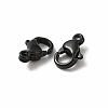 Spray Painted 304 Stainless Steel Lobster Claw Clasps STAS-R120-01B-02-3