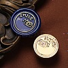 Smile Wax Seal Brass Stamp Heads AJEW-M038-01V-G-1
