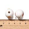Valentine's Day Element Printed Wood Beads WOOD-R002-01-09-3