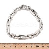304 Stainless Steel Rectangle Link Chain Bracelets for Women Men BJEW-F488-30P-02-5