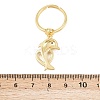 Adjustable Brass Micro Pave Cubic Zirconia Pendant Finger Rings for Women RJEW-A090-01A-G-5
