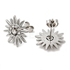 304 Stainless Steel Sun Stud Earings with Rhinestone EJEW-M224-03P-2