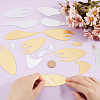 2 Sets 2 Colors Mirror Wall Stickers DIY-CN0003-07-3