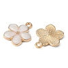 10Pcs Light Gold Plated Alloy Enamel Pendants ENAM-YW0002-15B-3