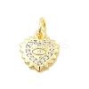 Brass Micro Pave Cubic Zirconia Charms KK-C139-25A-G-1