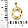 Brass Micro Pave Clear Cubic Zirconia Pendants KK-G521-01G-O-01-3
