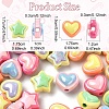 30Pcs 5 Colors Opaque Acrylic Beads SACR-YW0001-88A-3