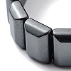 Non-Magnetic Synthetic Hematite Beaded Stretch Bracelets BJEW-H589-02B-2