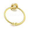 Rack Plating Brass Open Cuff Rings for Women RJEW-F162-02G-Q-3