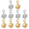 10Pcs 2 Colors Brass Charms KK-DR0001-42-1