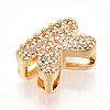 Brass Micro Pave Cubic Zirconia Charms KK-N254-217G-K-2