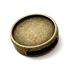 Tibetan Style Alloy Slide Charms Cabochon Settings X-PALLOY-Q341-04AB-FF-2