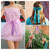 3Pcs 3 Colors 5 Yards Single Face Sparkle Satin Frayed Ribbon SRIB-TA0001-20-8