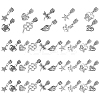 40Pcs 10 Style Tibetan Style Alloy European Dangle Charms MPDL-SC0001-06-1