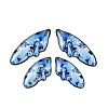 4Pcs 4 Styles Transparent Epoxy Resin Pendants RESI-B032-03E-1