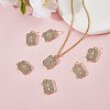 10Pcs Rack Plating Brass Micro Pave Clear Cubic Zirconia Pendants ZIRC-SZ0004-08-3