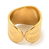 Ion Plating(IP) 304 Stainless Steel Open Cuff Finger Rings RJEW-P114-12G-3