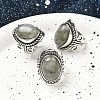Natural Labradorite Adjustable Rings RJEW-I108-01AS-03-1