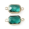 Glass Connector Charms GLAA-WH0036-16F-2