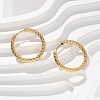 Ion Plating(IP) 304 Stainless Steel Grooved Hoop Earrings X-EJEW-M218-01C-G-5