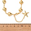 304 Stainless Steel Teardrop Link Chain Necklaces for Women NJEW-G178-06G-5