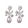 Natural Pearl Ear Studs EJEW-P286-50P-1
