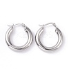 Non-Tarnish 304 Stainless Steel Chunky Hoop Earrings for Women EJEW-G298-09P-1