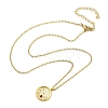 304 Stainless Steel Cubic Zirconia Constellation Flat Round Pendants LS-STAS-S145-01D-1